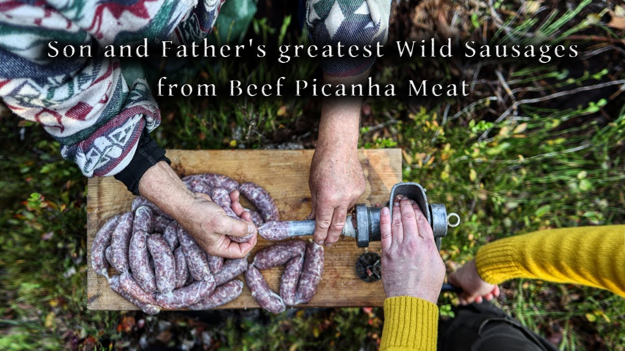 Wild Chef Kitchen 🔥 Son and Father's greatest Wild Sausages from Beef Picanha Meat 🔥 Petromax