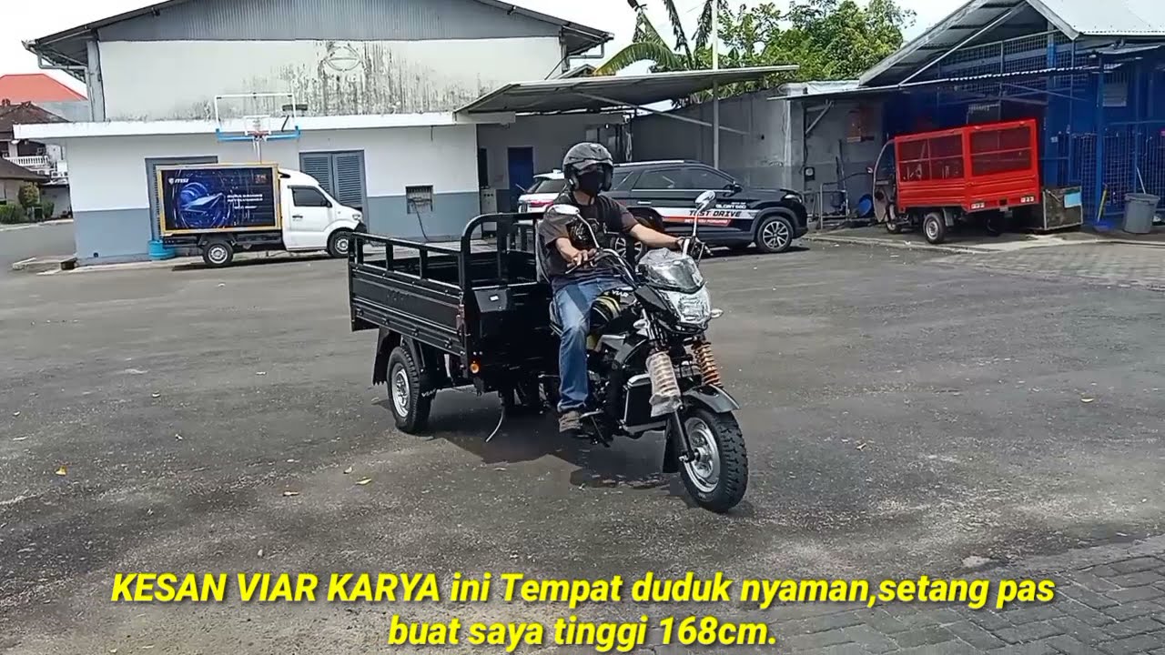 Review dan test drive VIAR KARYA - motor roda tiga namun masih bagusan Happy Perkasa