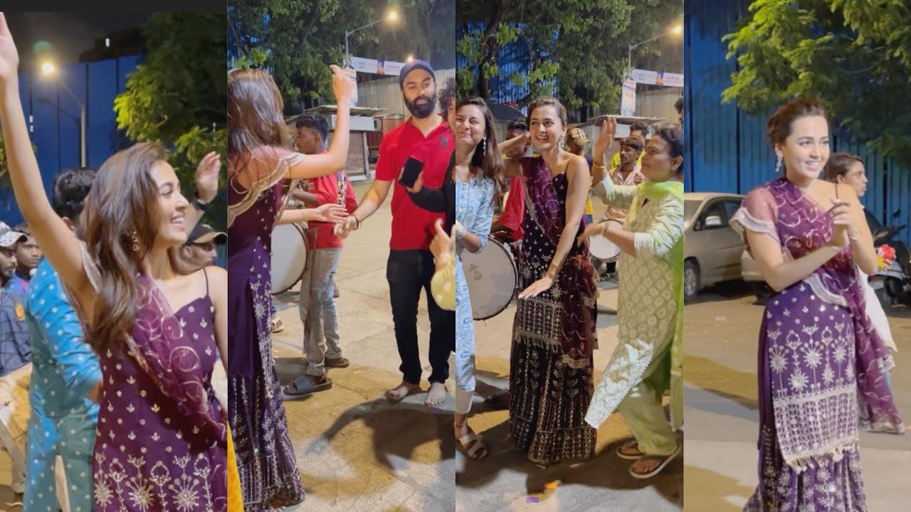 Tejasswi Prakash Ganpati Visarjan Part -2 | Family | Dance |Dhol Tasha | Ganpati Bappa Morya  ❤️🥺