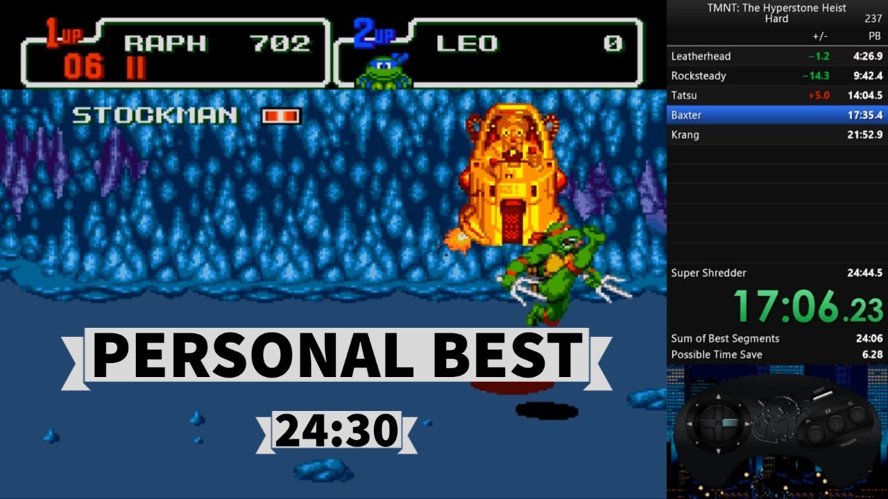Teenage Mutant Ninja Turtles: The Hyperstone Heist - Speedrun (Hard) - 24:30