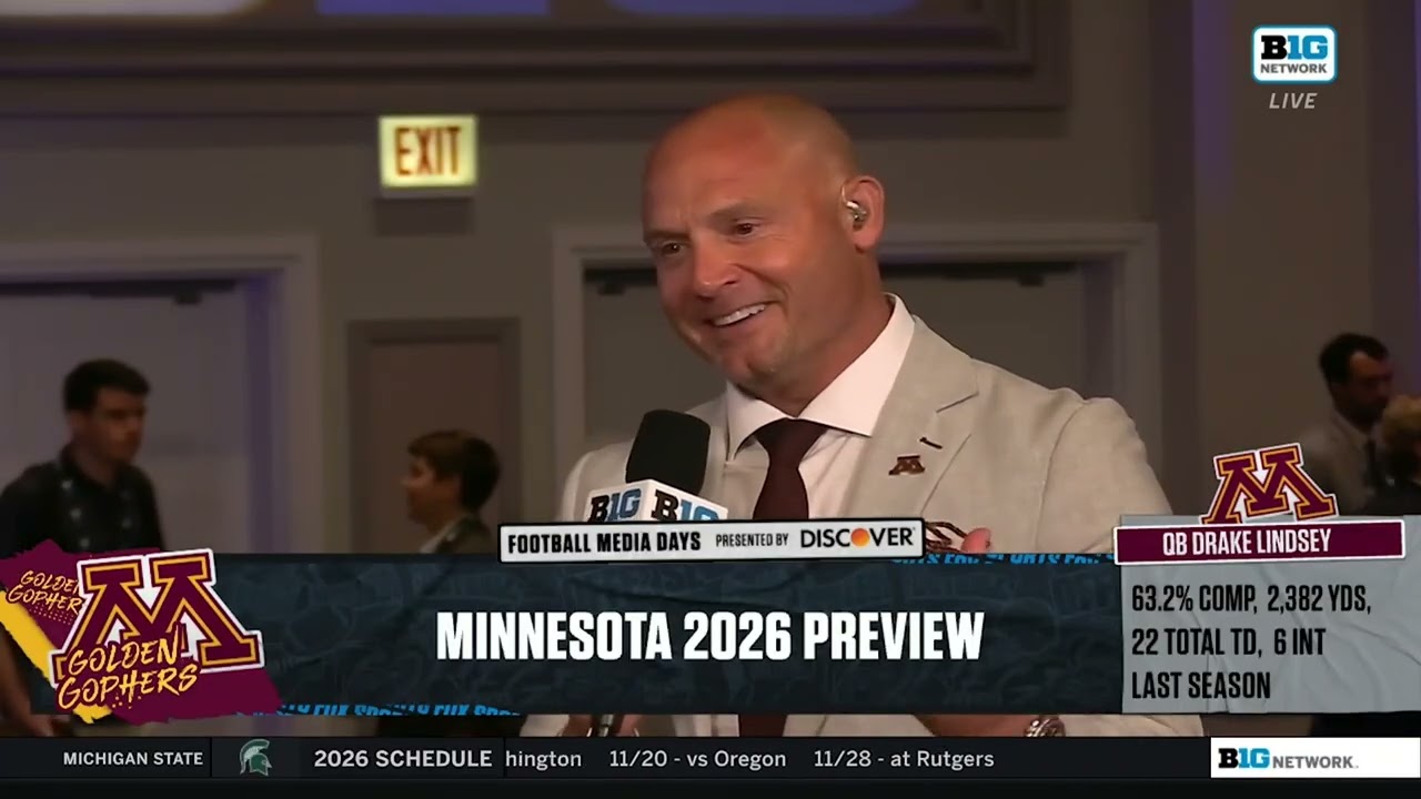 Coach Fleck Interview on BTN at Big Ten Media Days in Chicago