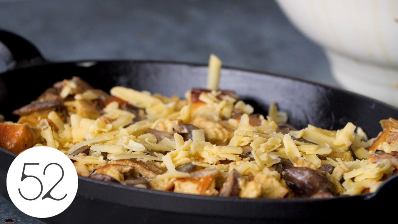 Savory Mushroom Bread Pudding