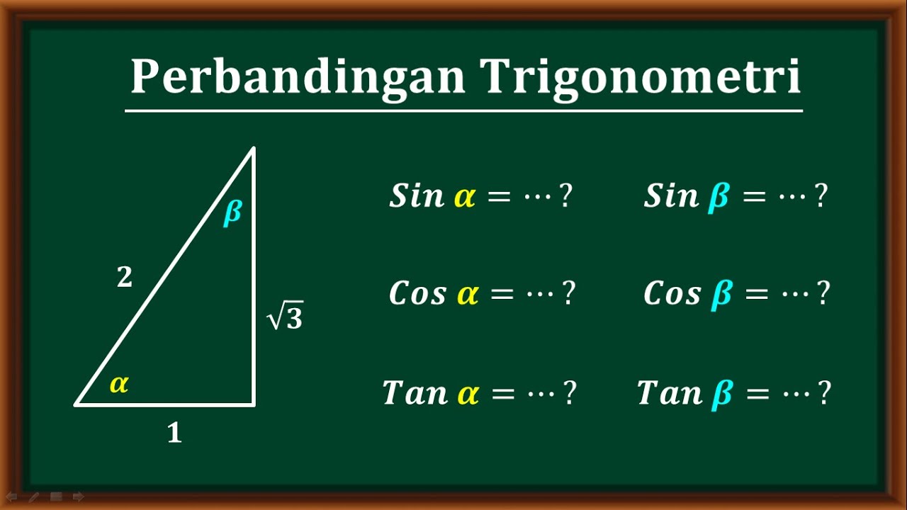 Perbandingan trigonometri sudut pada segitiga siku-siku
