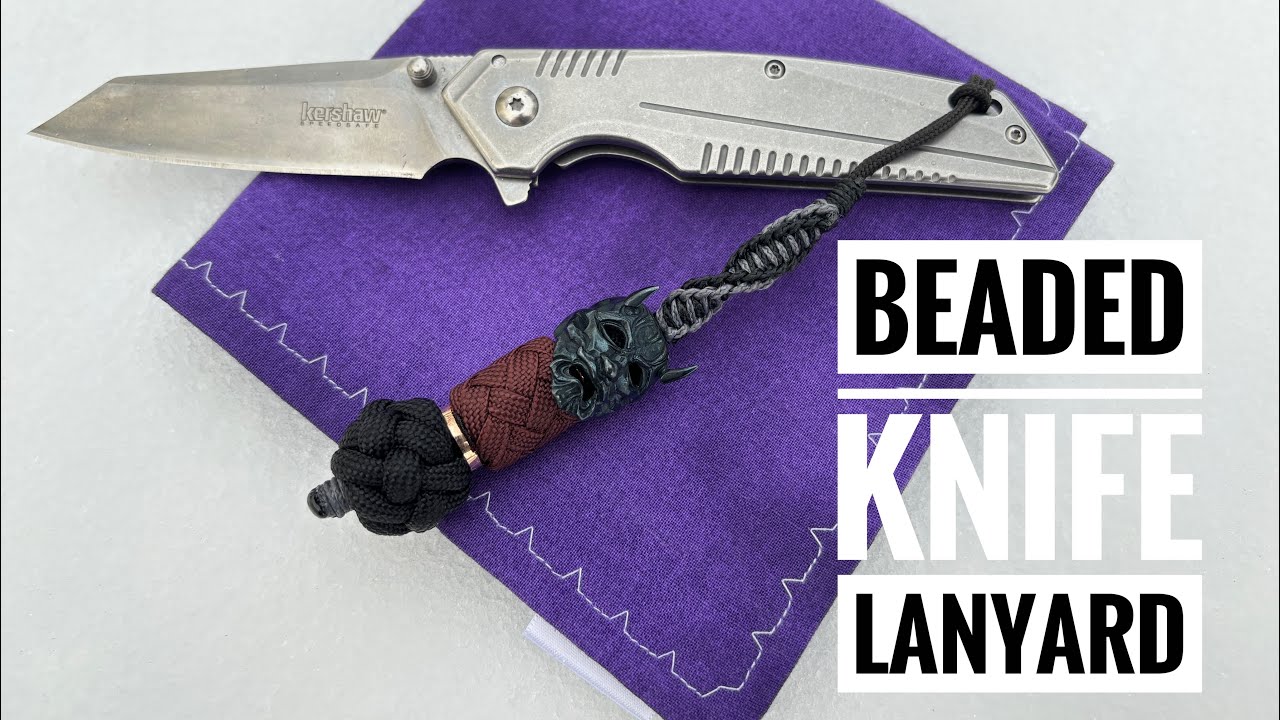 How to make a beaded knife lanyard