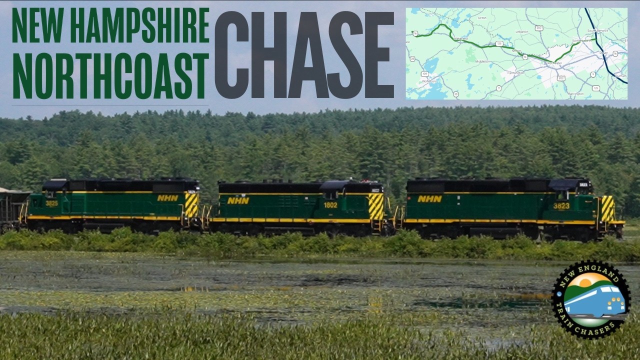 New Hampshire Northcoast RR chase from Ossipee NH to Dover NH