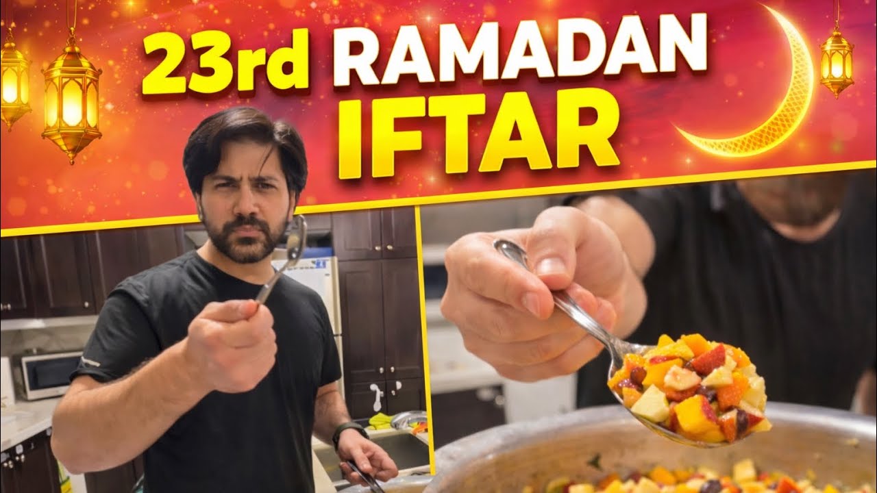 23rd Ramadan Iftar Preparation | Making Fresh Fruit Chaat at Home 🍓🥭 | Ramadan Vlog