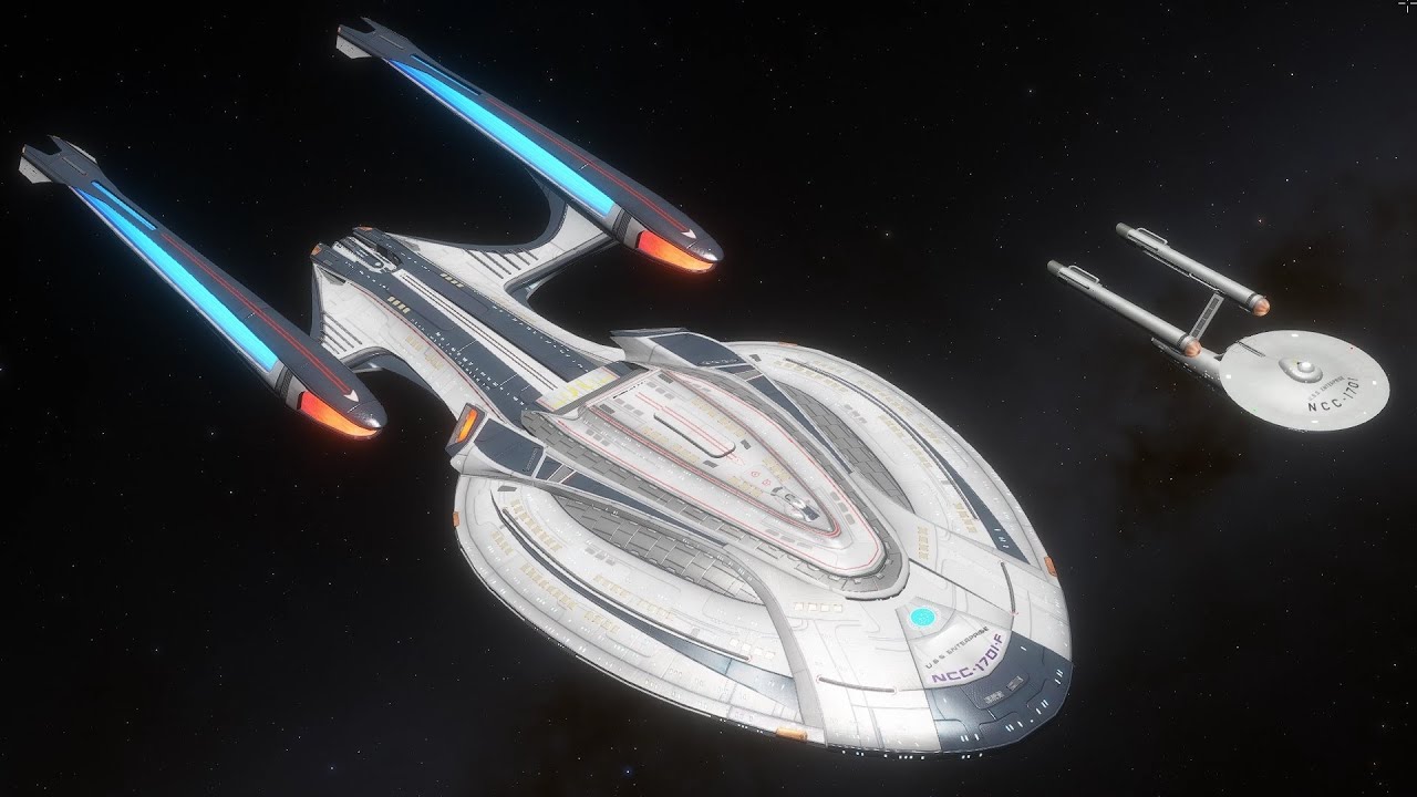 Enterprise F refit v TOS Enterprise Size Comparison