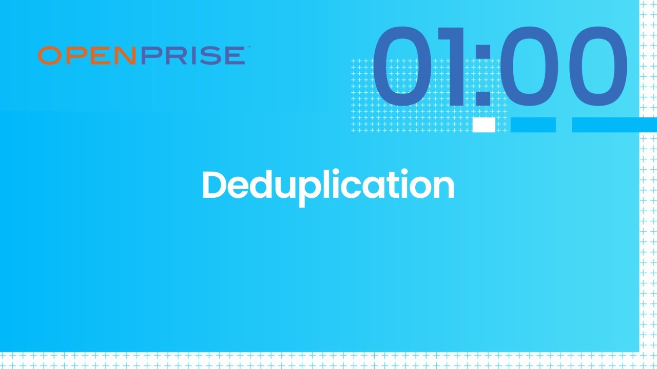 A Minute on Data Deduplication
