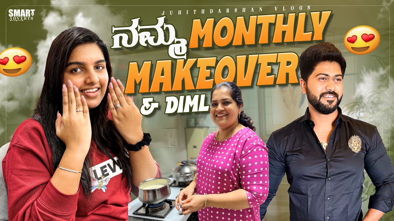 |ನಮ್ಮ Monthly Makeover Day in my life😍|Nail Extensions,Cooking,Cleaning & More| #kannadavlog #diml