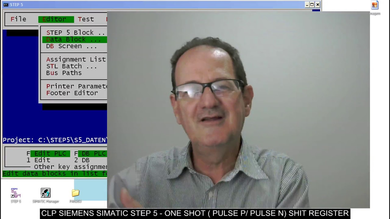 VÍDEO 20 - CLP SIEMENS SIMATIC STEP 5 - CONFIGURAÇÃO ONE SHOT E SHIFT REGISTER