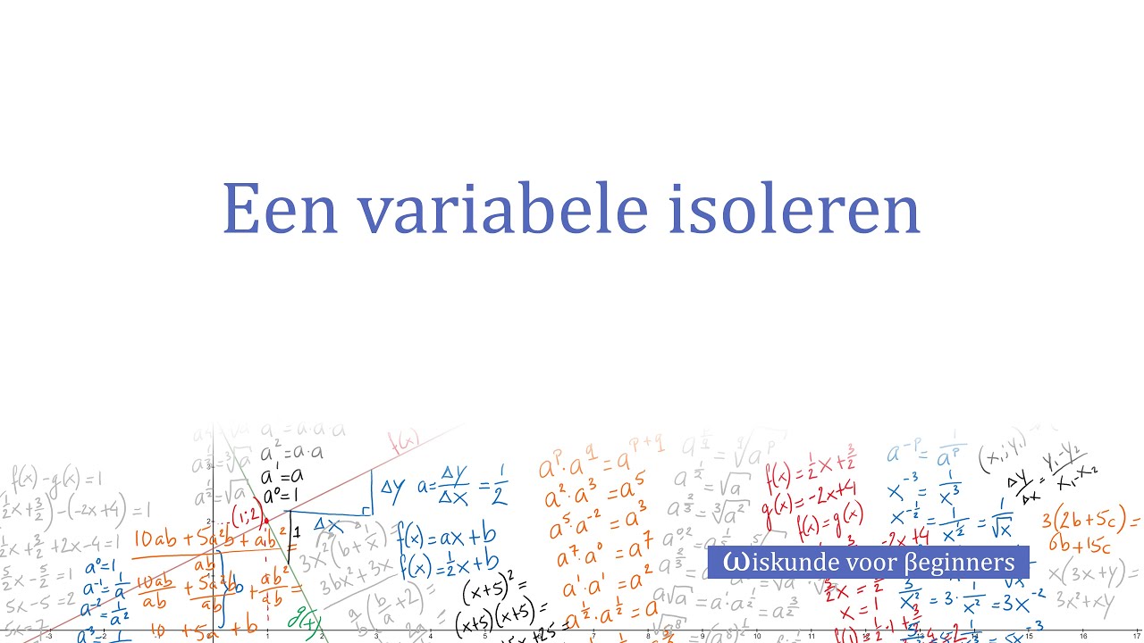 Een variabele isoleren