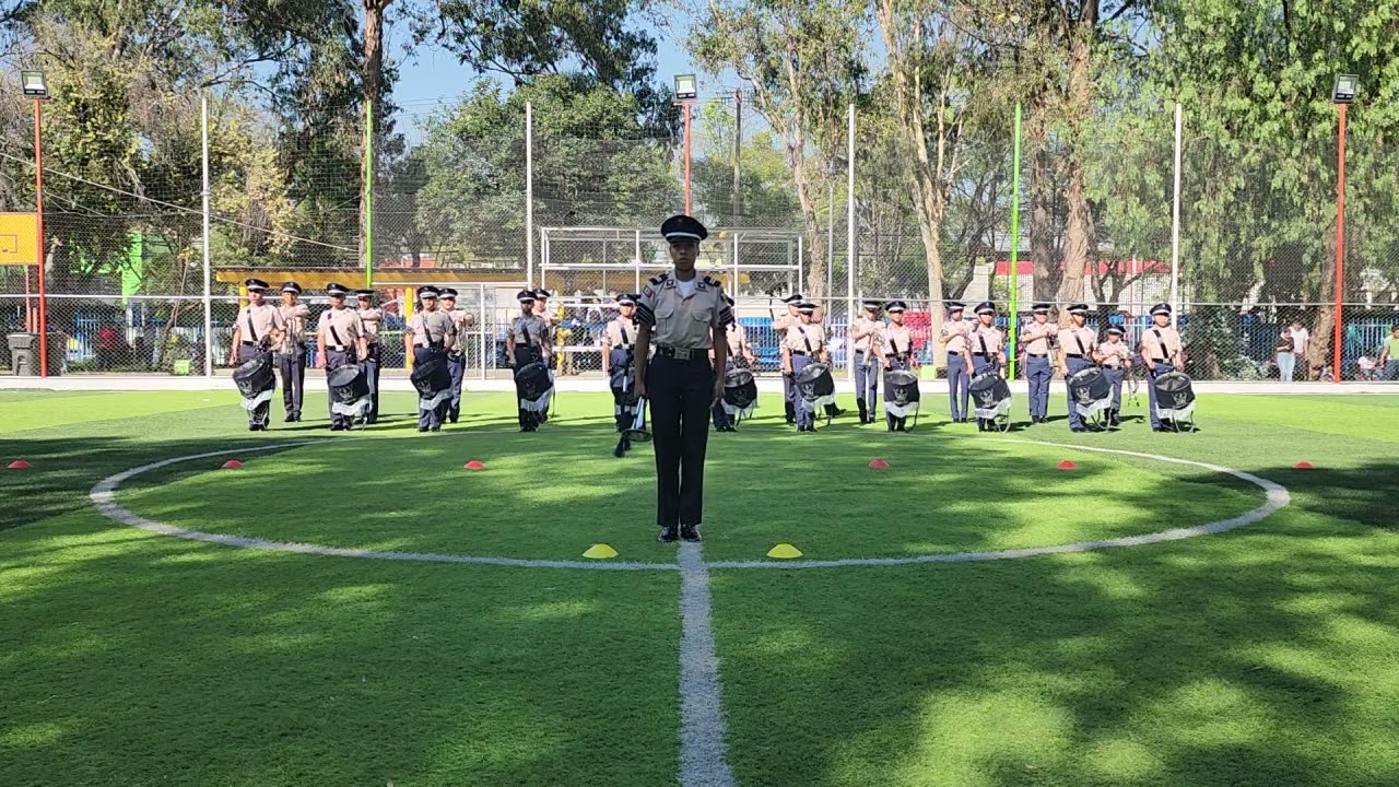 Banda de Guerra Halcones de M&eacute;xico, Categor&iacute;a Bachillerato, concurso Los Banderos Blog 2024.