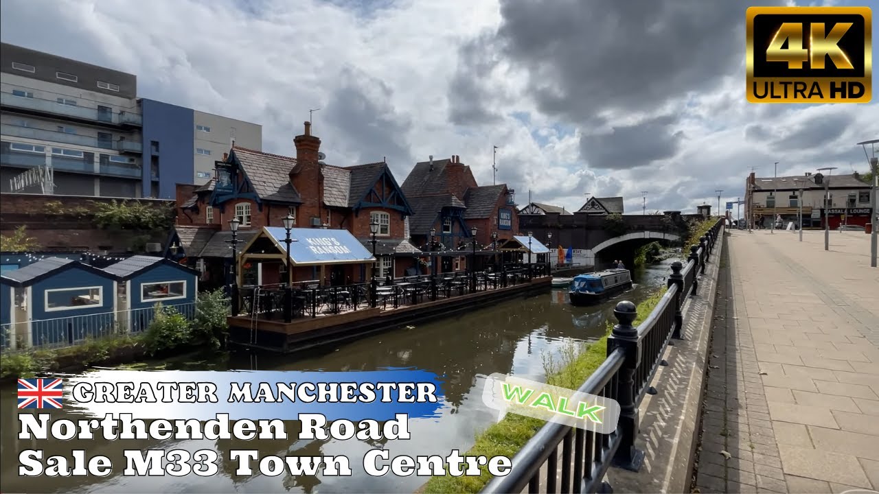 Sale M33 Town Centre,Northenden Road,Manchester City Walk Tour 4K