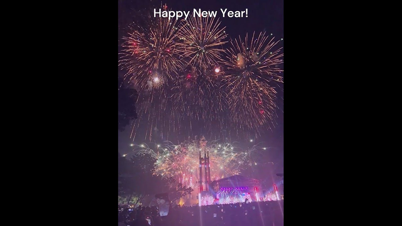 New Year's Eve Fireworks - Massive Crowd Celebration 