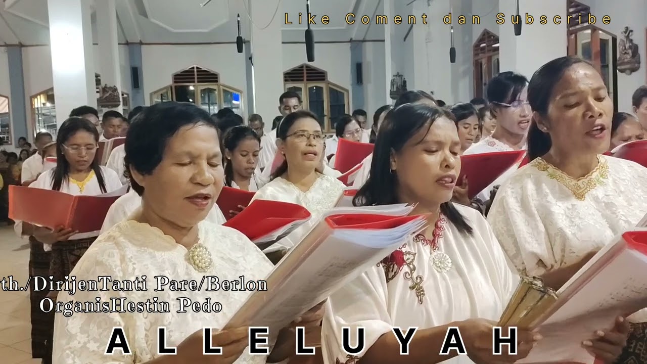 Koor Lingk.10 Misa Pertama Malam Paska/Gereja Katolik Paroki St Yoseph Freinademetz Mautapaga 2025.