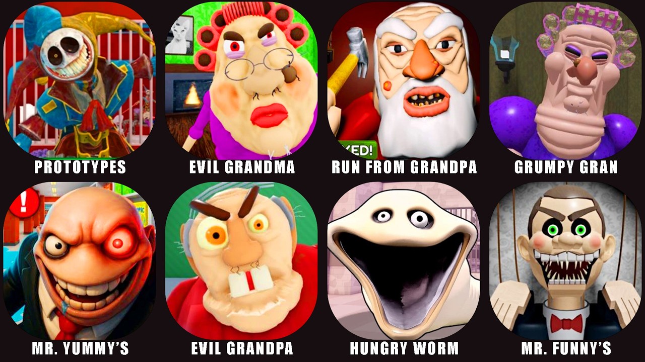 ROBLOX: ⚙️PROTOTYPE, ESCAPE EVIL GRANDMA, ESCAPE TIM'S FARM, RUN FROM GRANDPA, ROBLOX JUMPSCARES!
