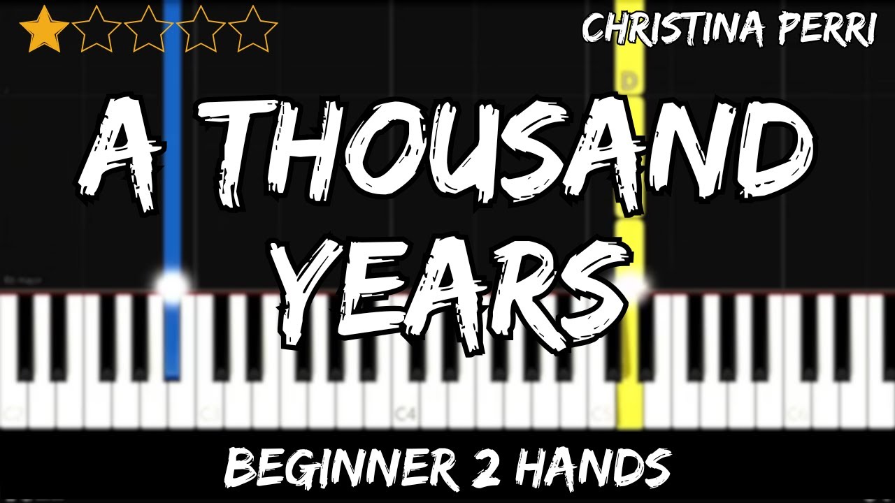 Christina Perri - A Thousand Years - Easy Beginner Piano Tutorial - For 2 Hands