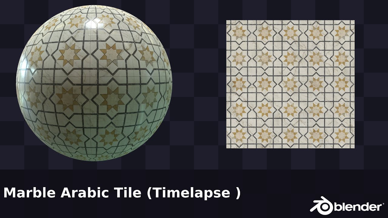 Marble Arabic Tile Texture (Timelapse )