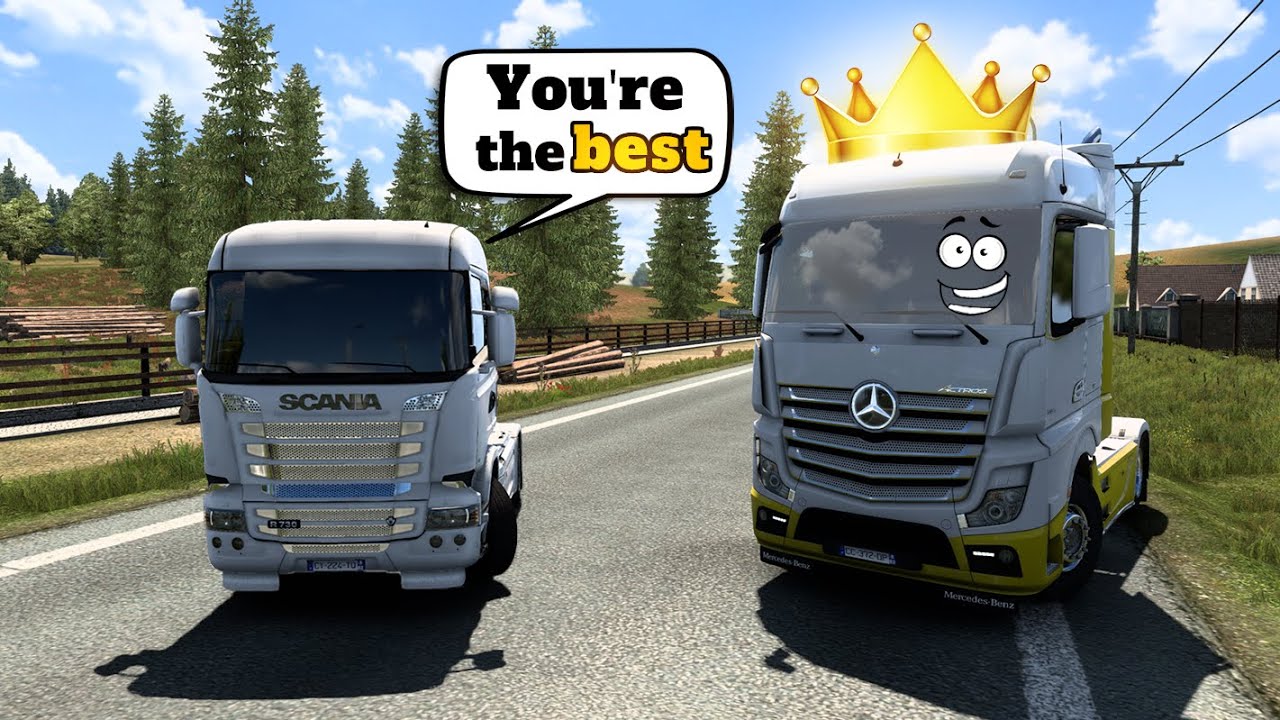 IDIOTS on the road #27 - Driver called me you are the best! | Funny moments - ETS2 Multiplayer