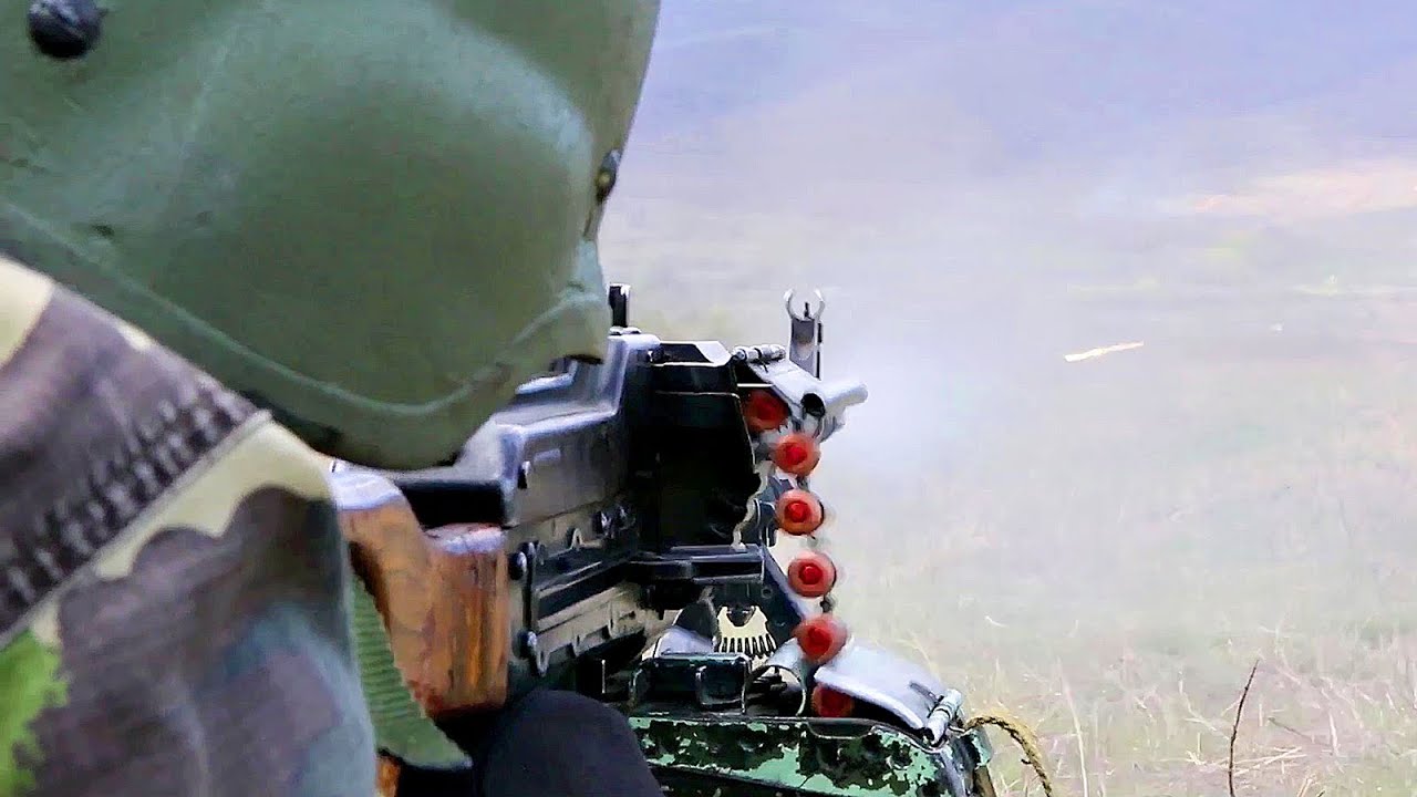 Machine Gun Live-Fire Range. Romanian & Bulgarian Military