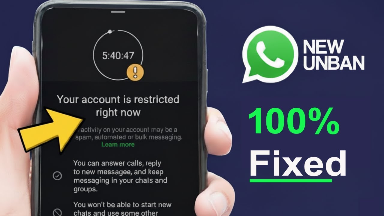 WhatsApp Your Account Is Restricted Right Now | Fix Your account is restricted right now Whatsapp