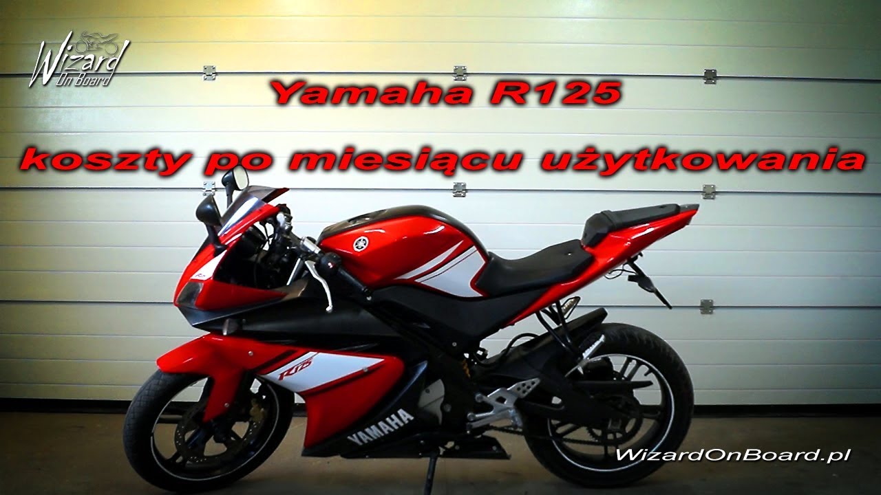 Wizard OnBoard - Yamaha R125 koszty po miesiącu użytkowania