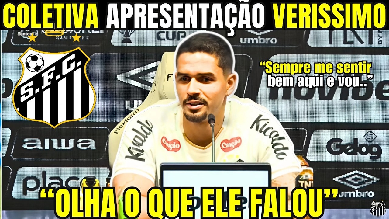 CHEGOU COM MORAL VERÍSSIMO MOSTRA PERSONALIDADE EM APRESENTAÇÃO NO SANTOS OLHA O QUE ELE FALOU