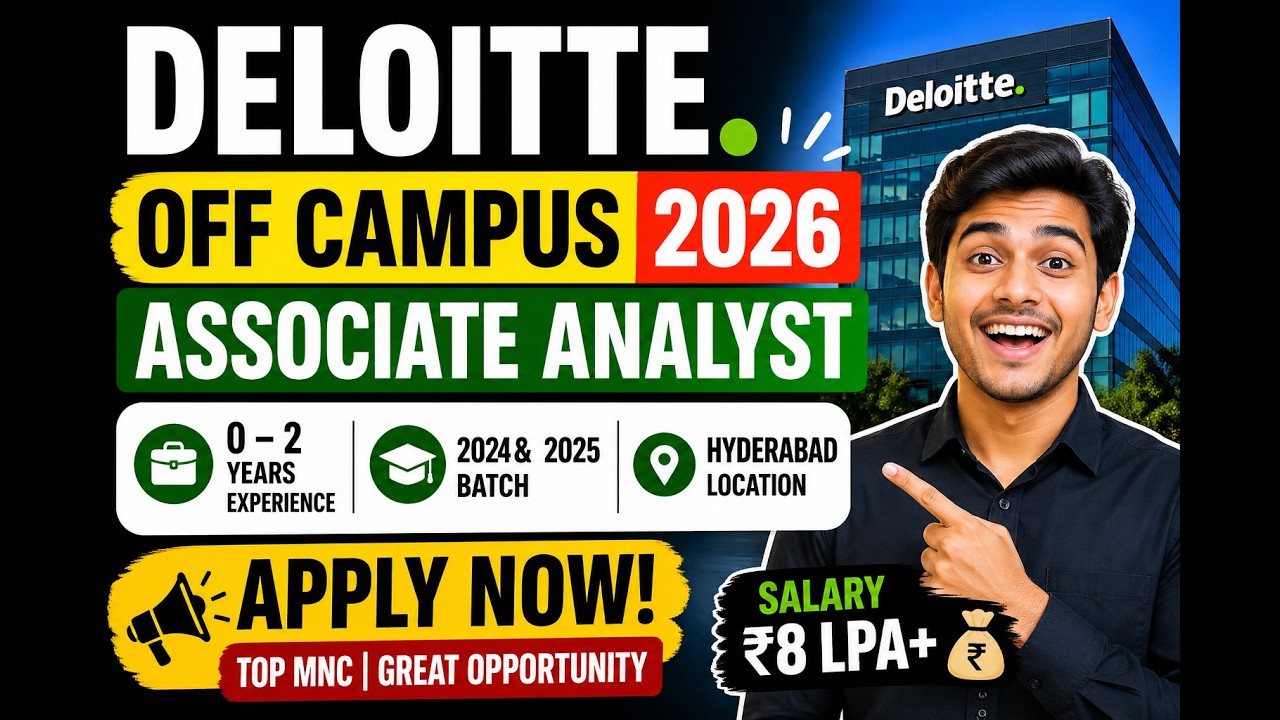 Deloitte Associate Analyst Off Campus 2026 | No Backlogs Rule & Selection Process