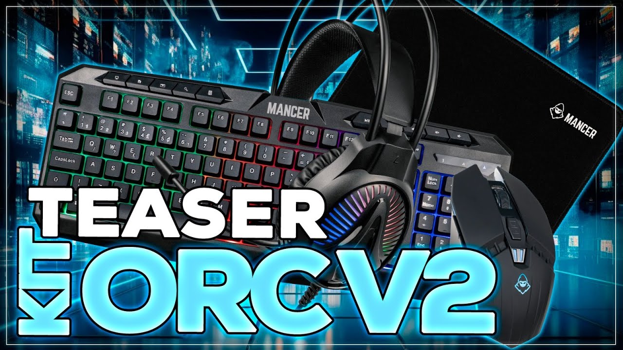 TEASER Kit gamer Mancer ORC V2 - Teclado, Mouse, Headset e Mousepad - Perfeito para suas jogatinas