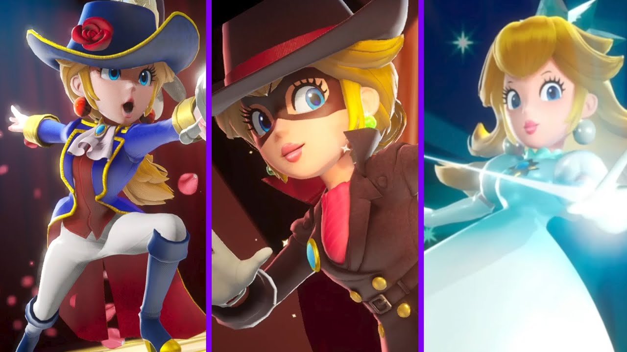 Princess Peach: Showtime - All Peaches Costumes Transformations