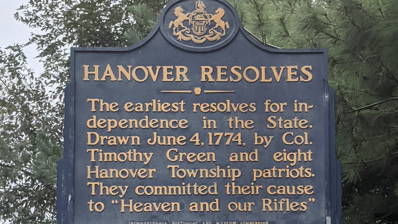 Pennsylvania Historical Markers Series - Hanover Resolves
