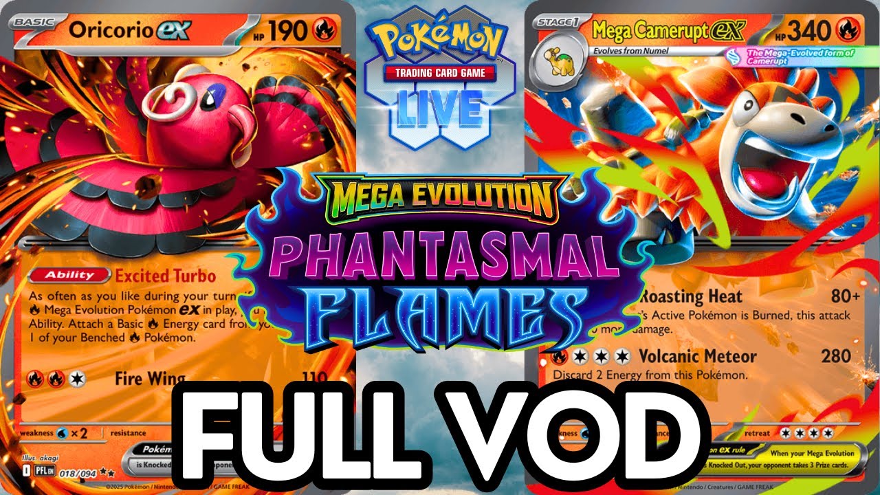 Oricorio ex + Mega Camerupt ex stream from December 9th, 2025