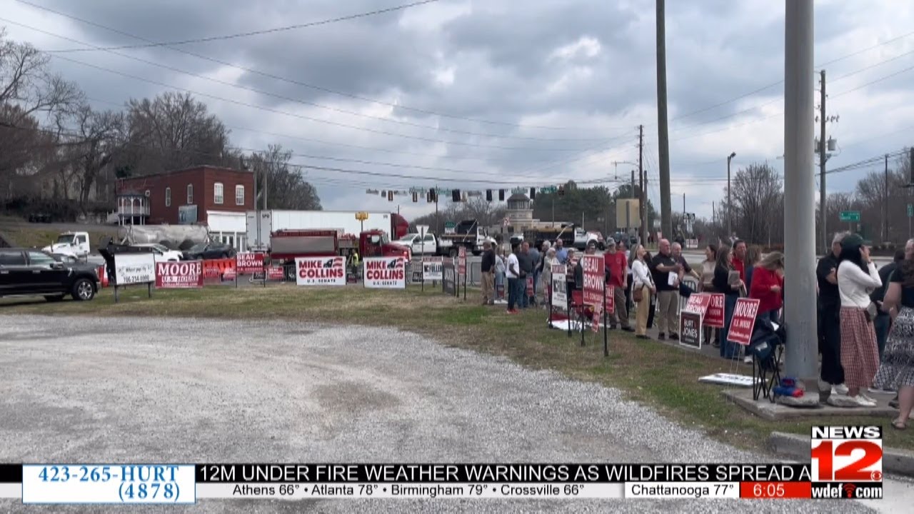 Voters react to President Trump in Rome, Georgia