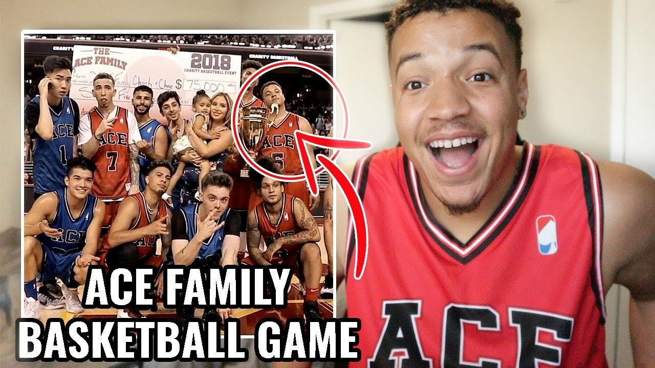 REACTING TO THE ACE FAMILY BASKETBALL GAME HIGHLIGHTS!! (AUSTIN MCBROOM, RICEGUM & MORE) UNSEEN