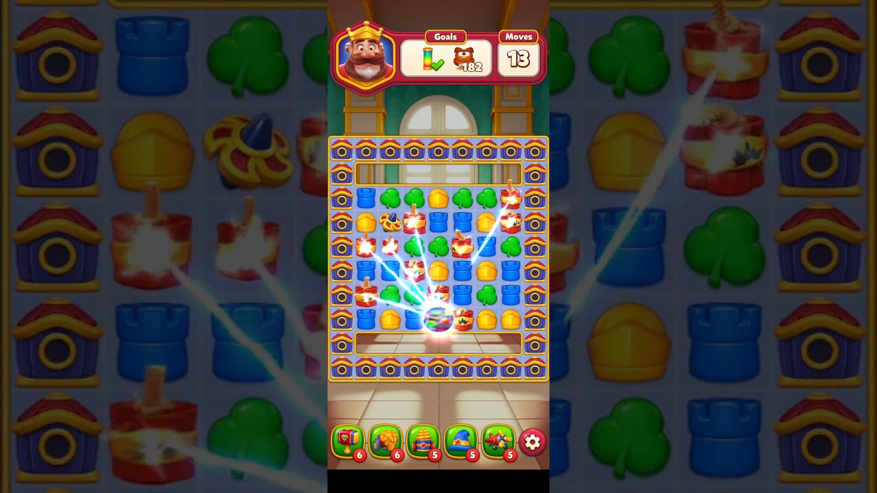 Royal Kingdom match 3 puzzle game solutions - No boost - level 119