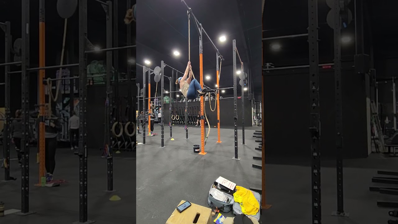 Rope climbs in emom with GHD situp opposite minutes 2.7.26