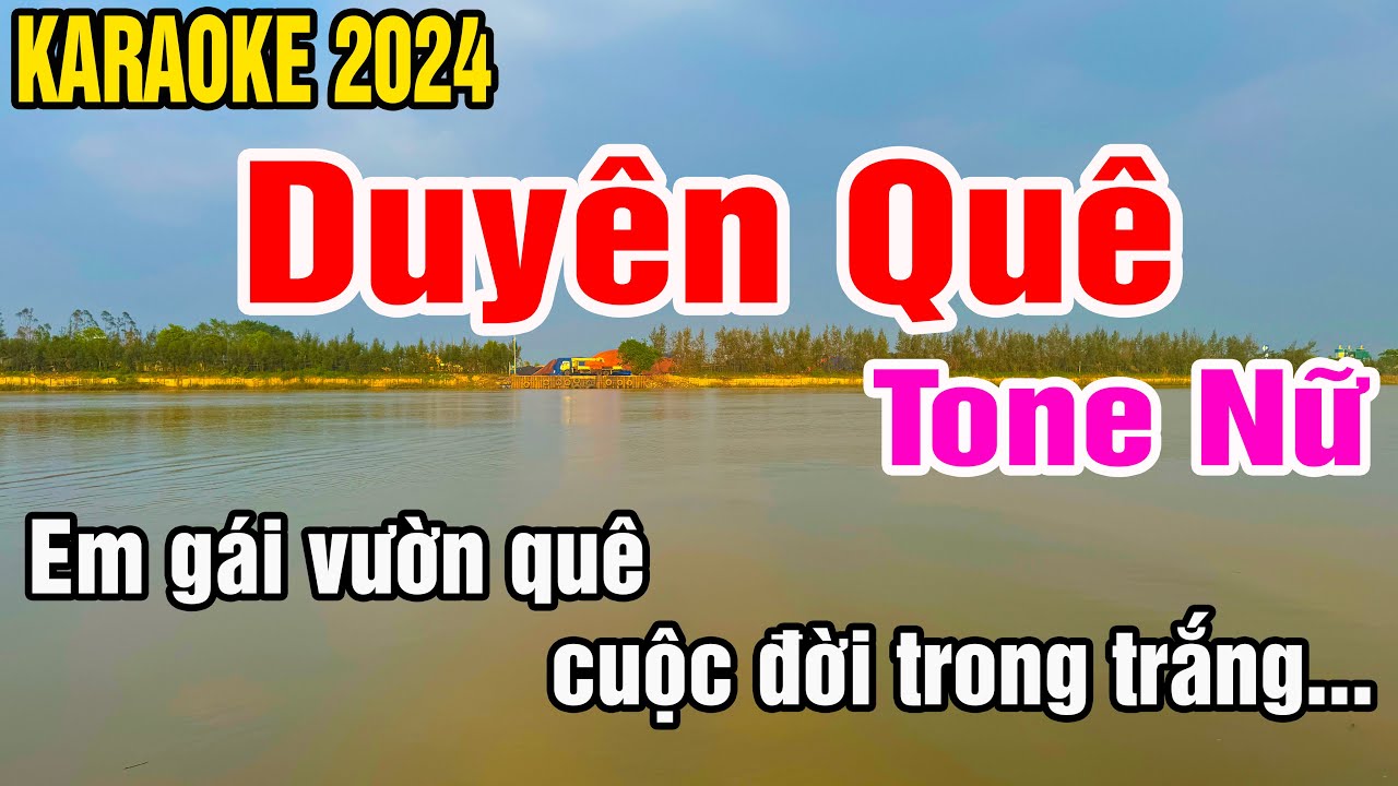 Duyên Quê Karaoke Tone Nữ Nhạc Sống gia huy beat