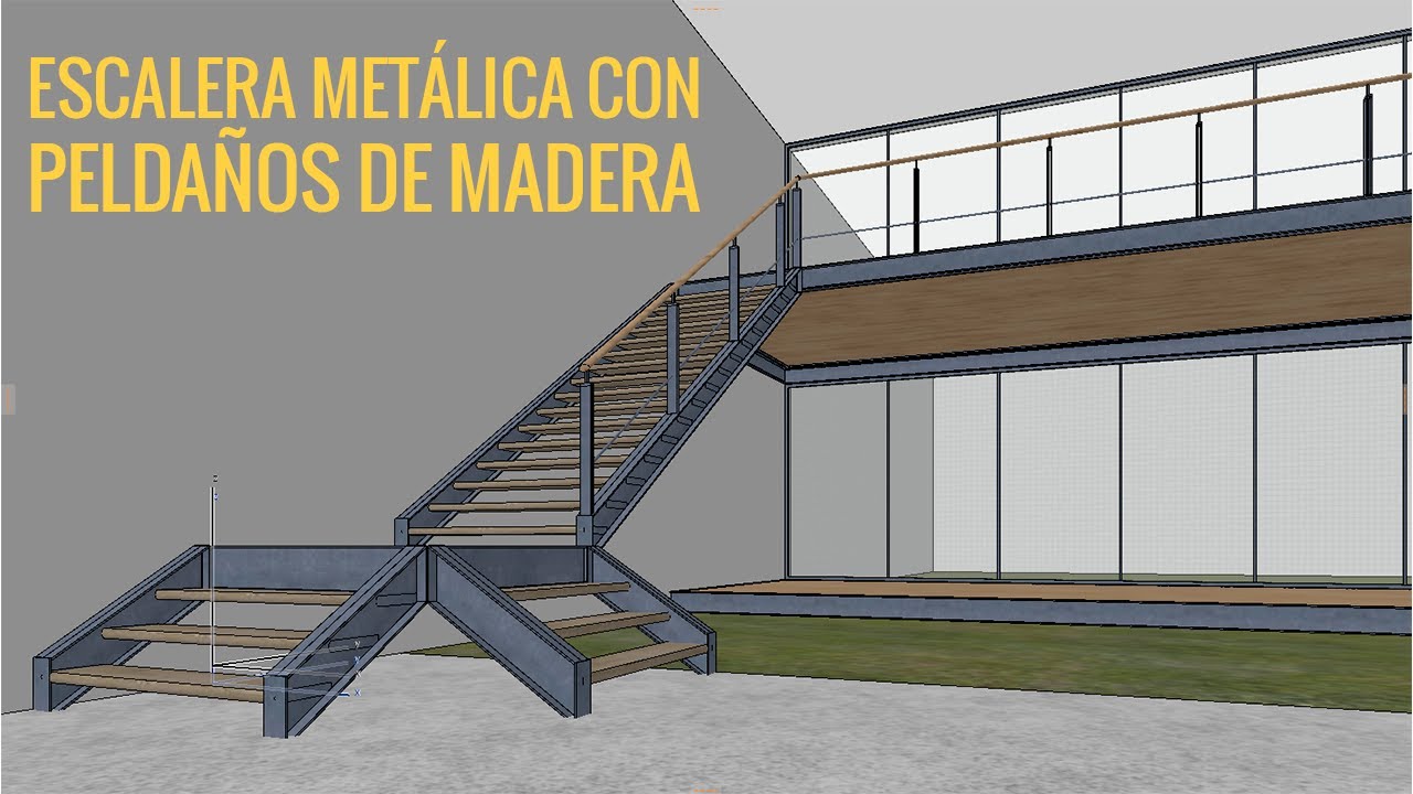 Como Hacer una Escalera con Estructura Metálica y Peldaños de Madera