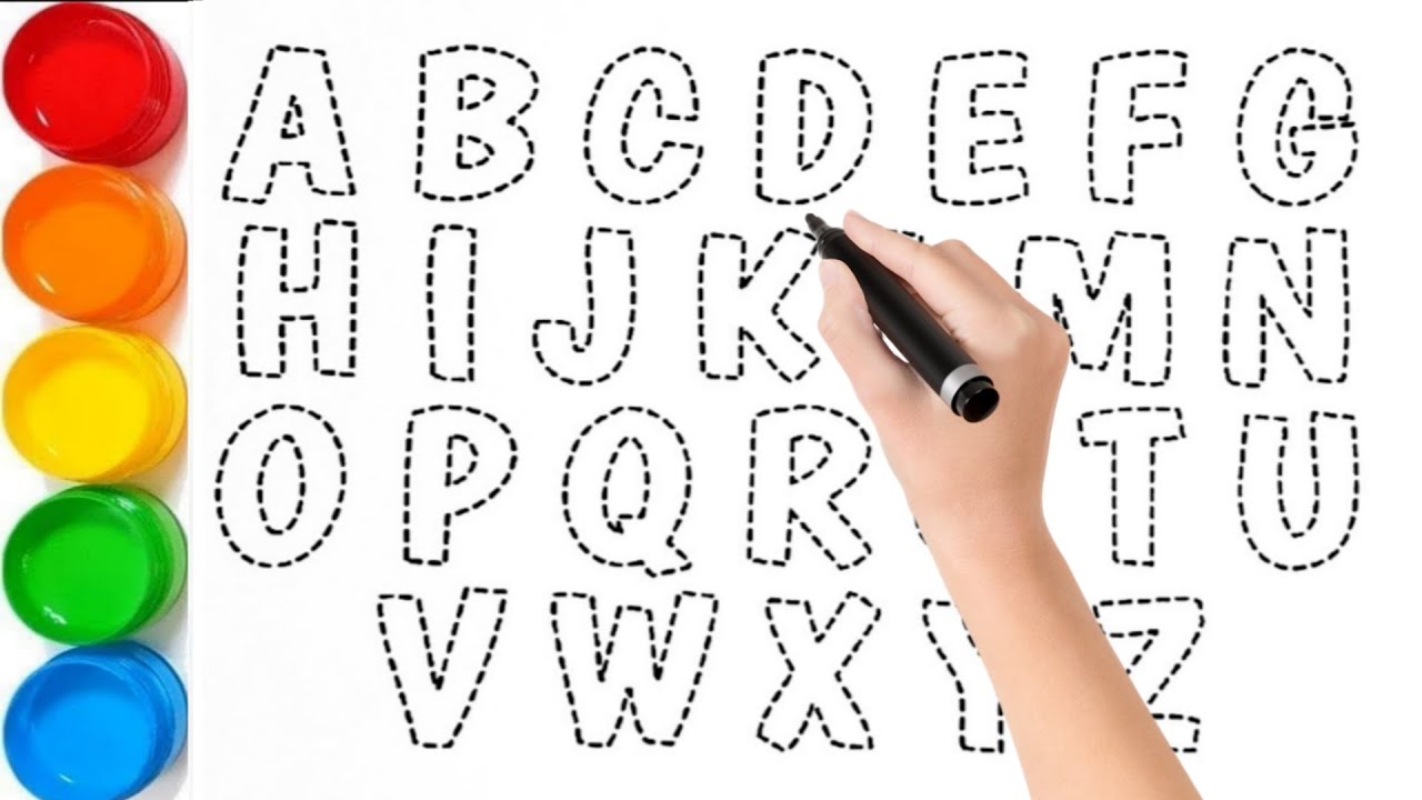 ABCD drawing, phonic sound, alfabet learning, a to z writing, Abcd drawing and colouring 