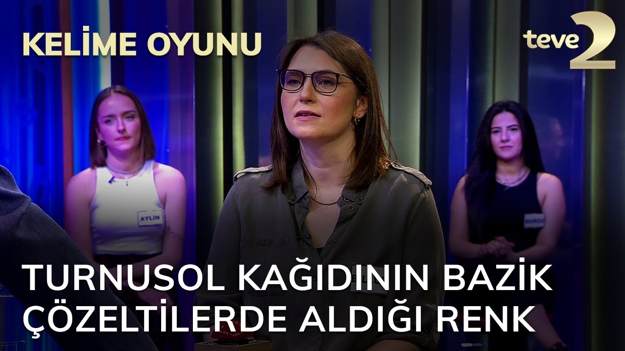 Kelime Oyunu: Turnusol kağıdının bazik çözeltilerde aldığı renk