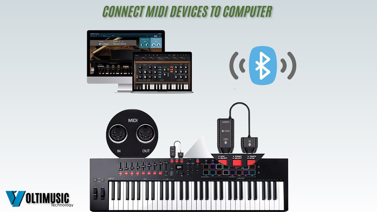 Connect your Bluetooth MIDI keyboard to your computer – no cables, no dongles, no hassle.