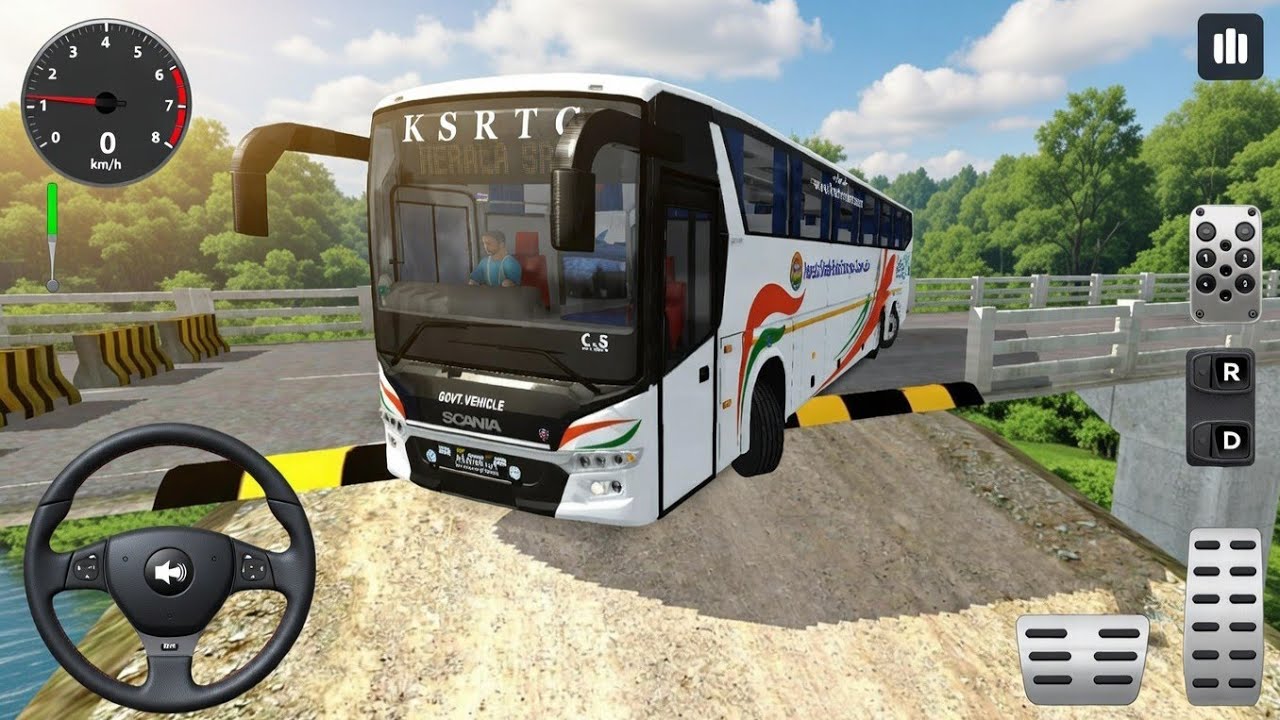 KSRTC Scania Metrolink Bus Mod | Speed Breaker Offroad Map 😱 | Bus Simulator Indonesia | Bus Game 