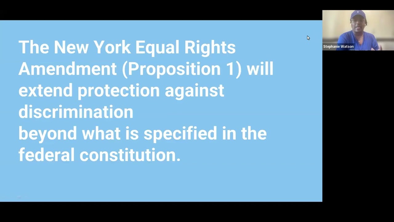 Let's talk about the New York Equal Rights Amendment (Proposition 1)
