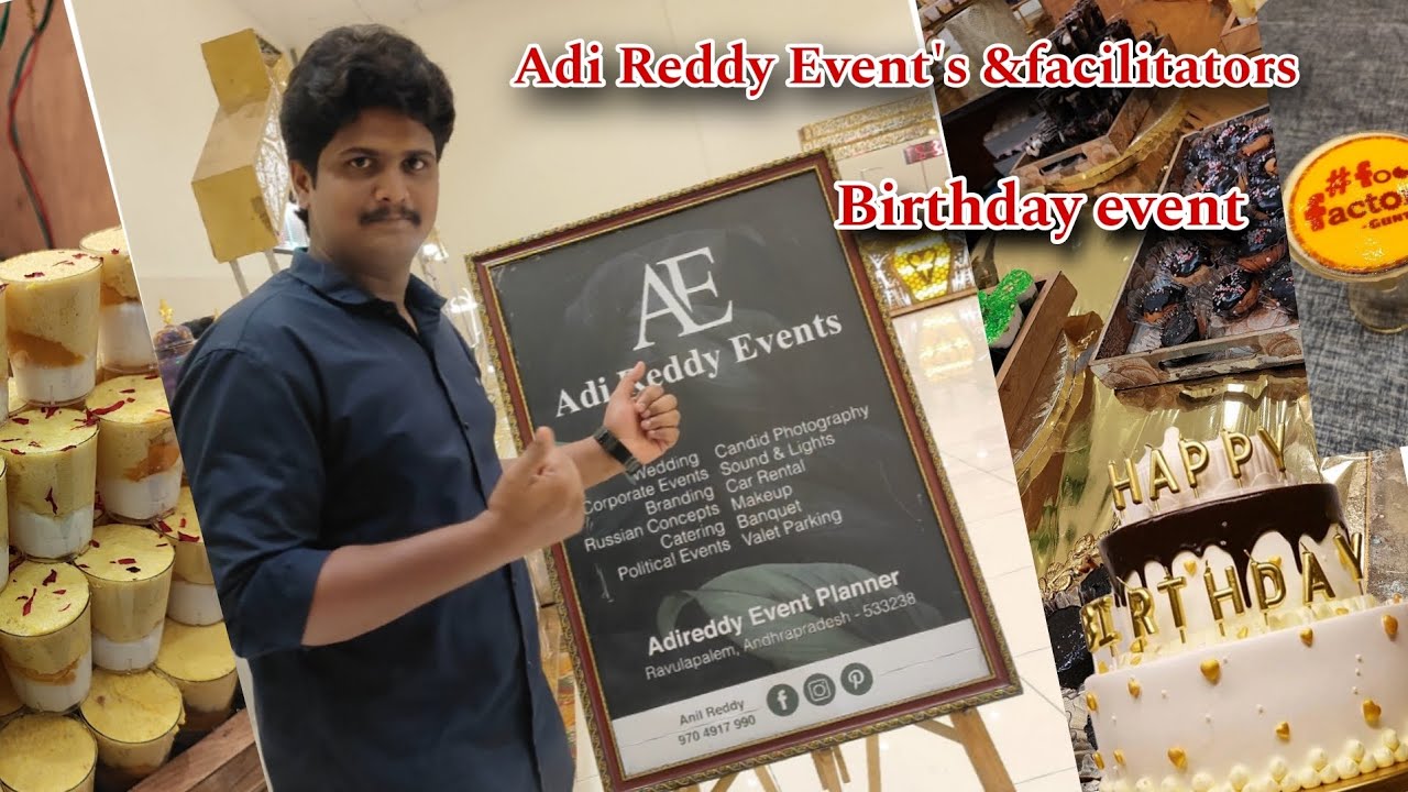 Adi Reddy event's &facilitators🔥 Birthday event in guntur