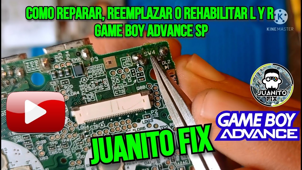 Cómo reparar, reemplazar o rehabilitar L Y R en Nintendo Game Boy Advance SP / Repair L&R of GBA SP