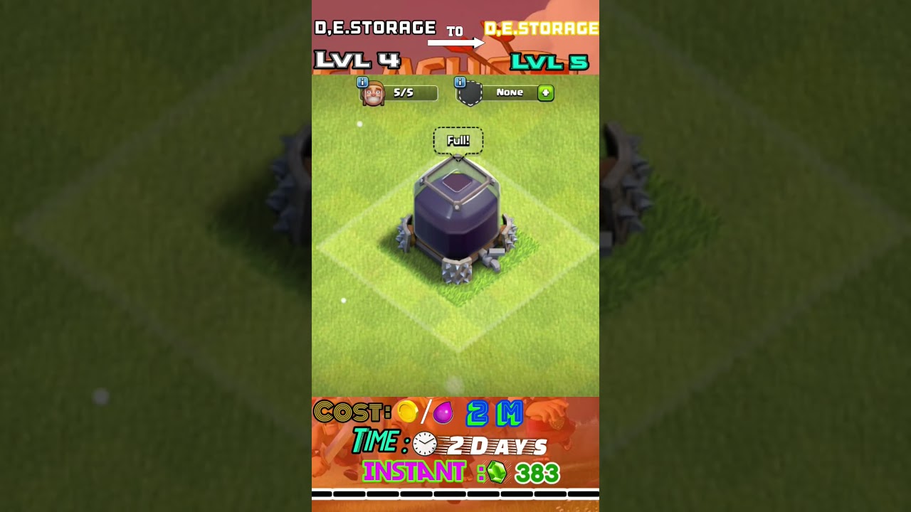 UPGRADE Dark Elixir Storage to Lvl 5 || Clash Of Clans (COC) #clashofclans #darkelixirstorage