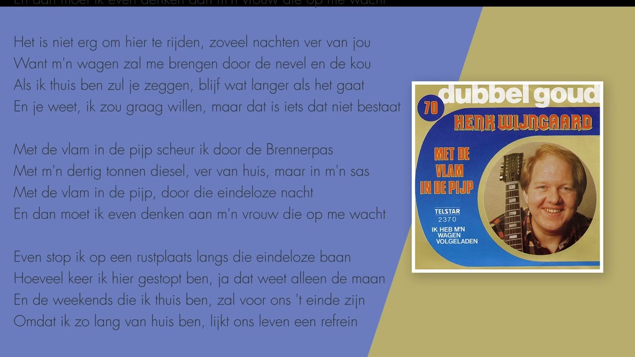 Henk Wijngaard - Met De Vlam In De Pijp (Lyrics Video)