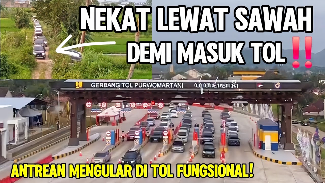 VIRAL‼️Kepadatan Parah di Tol Jogja-Solo! Antrean Panjang Masuk Tol, Pemudik Sampai Lewat Sawah‼️