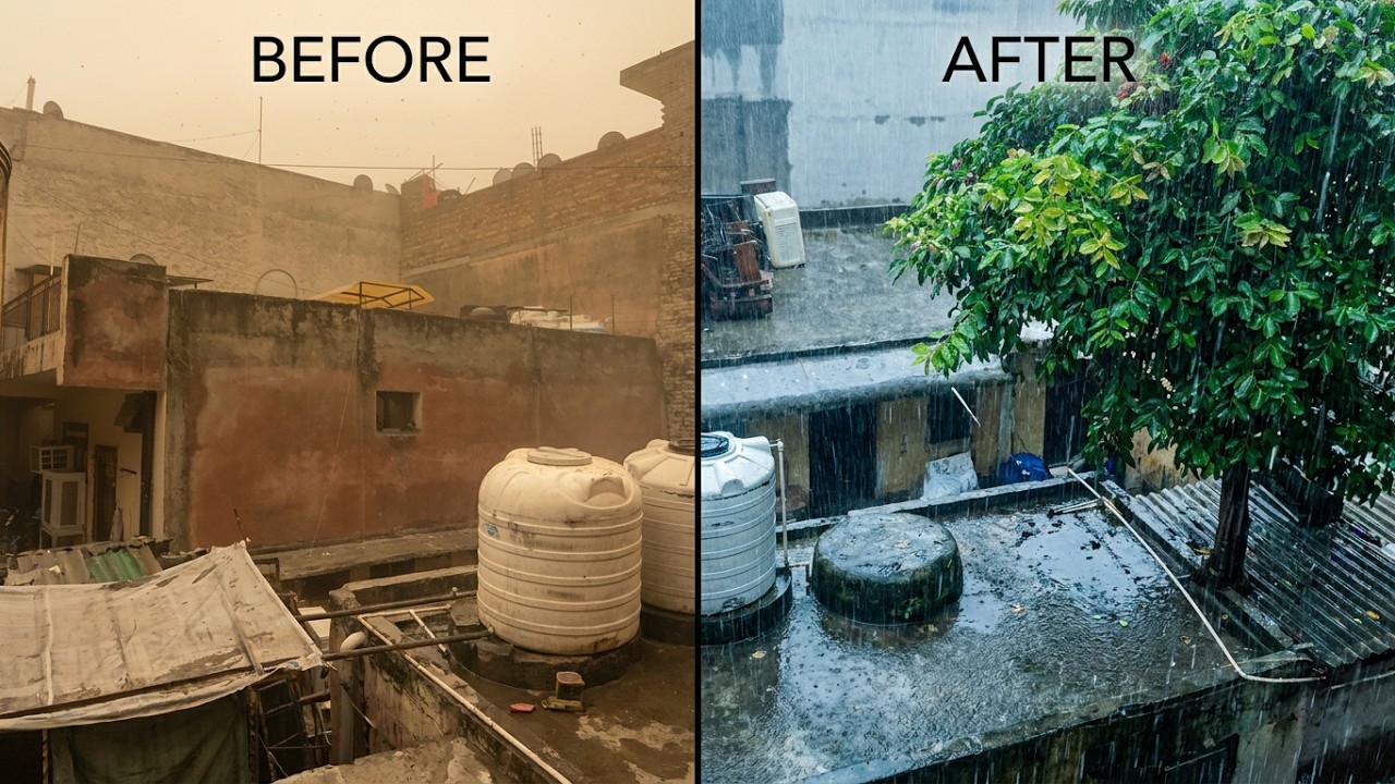 Delhi 2026 First Rain 🌧️☔ #delhi #delhirainfall 