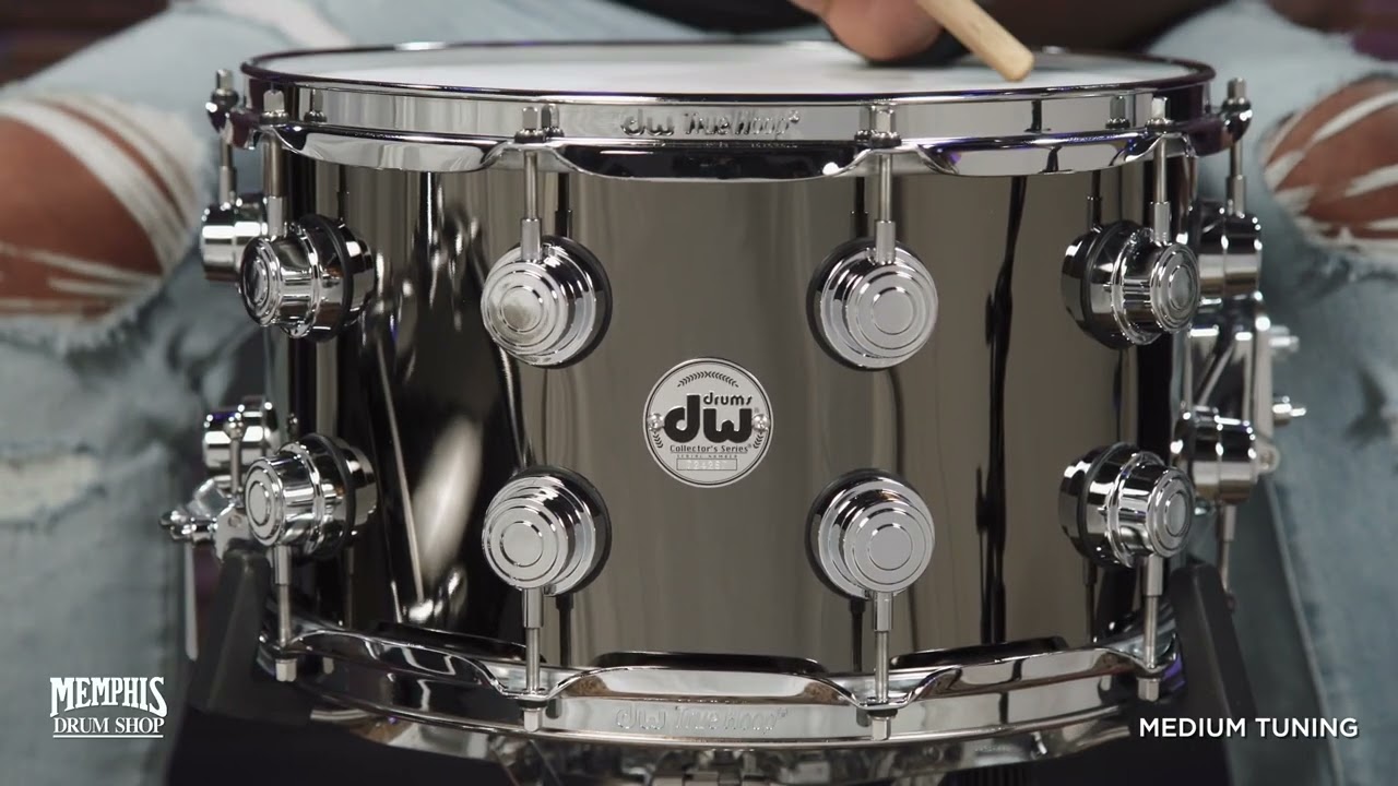 DW 14x8 Collector's Series Black Nickel Over Brass Snare Drum (DRVB0814SVC)